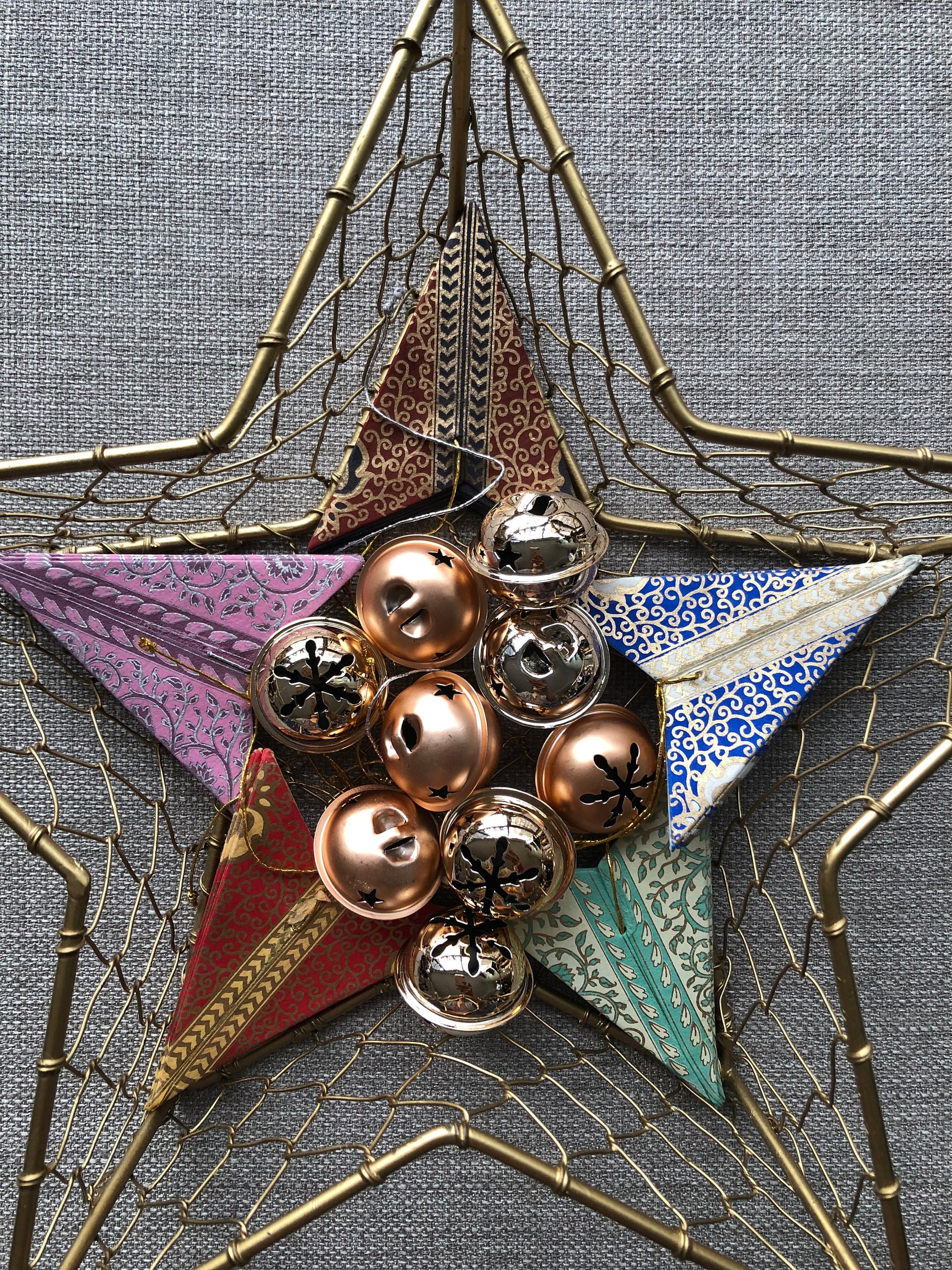 Paper Star Ornament, Set of 3 Stars, Christmas Ornament, Christmas Dec -  bombaypaper